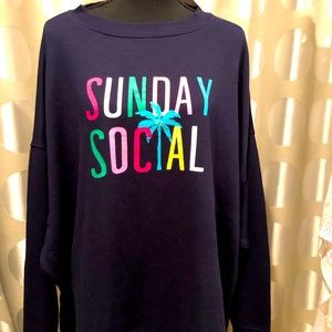 Ladies CROWN & IVY crew neck sweatshirt sz XXL